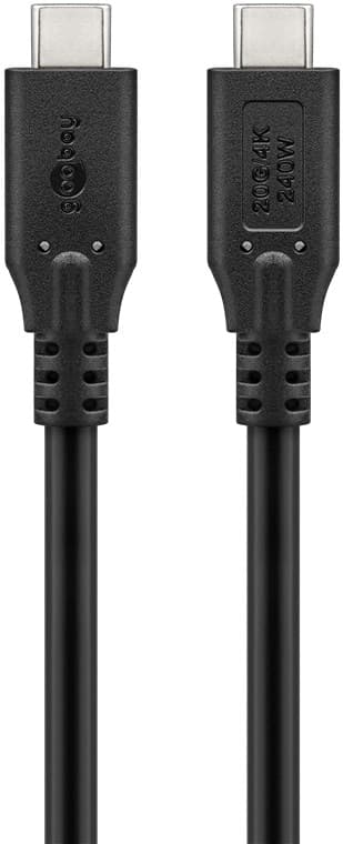 USB-C™-kaapeli, USB4™, 1,5 m, musta