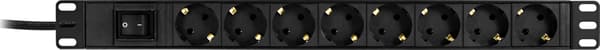 Powerstrip 8xCEE 7/3 socket 1xCEE 7/7 switch 19 "1U 3m cable