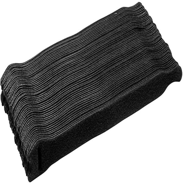 Bindebånd med velcro 100-pak sort