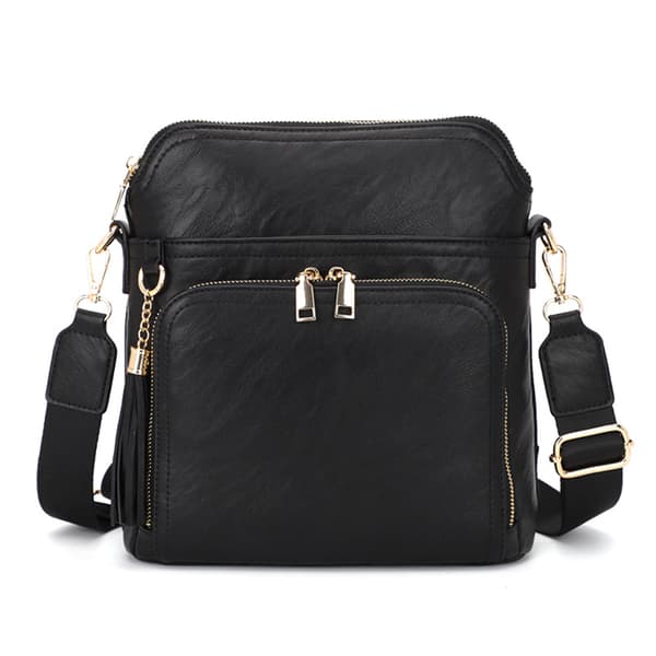 Stilfuld skuldertaske til kvinder | Elegant sort håndtaske Black