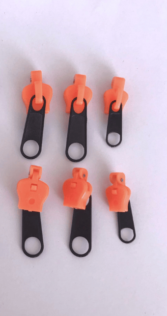 Lynlåsreparationssæt, 6-pack, universal lynlåsfikser Orange