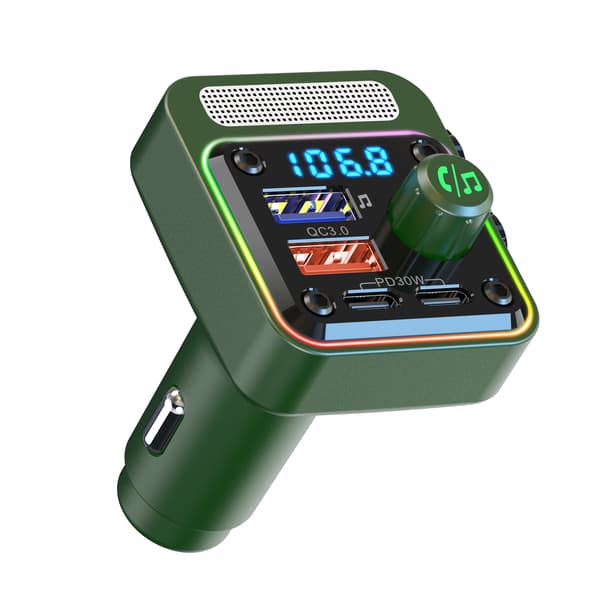 Bil Bluetooth FM-sender Bluetooth V5.0 Green