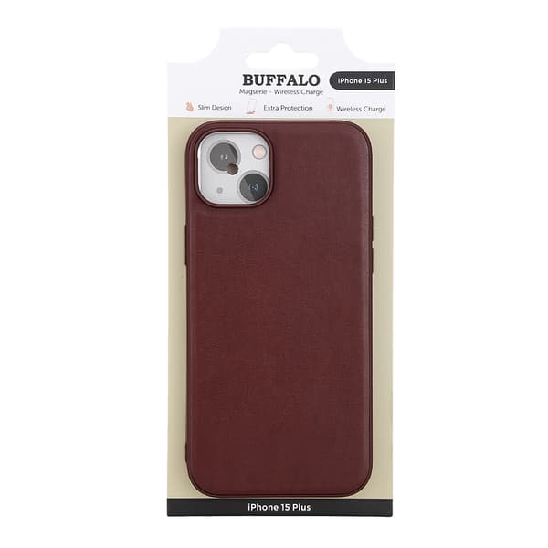 Mobildeksel PU MagSeries Brun - iPhone 15 Plus