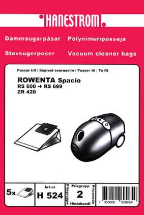 Dammsugarpåsar ROWENTA SPACIO ZR 420