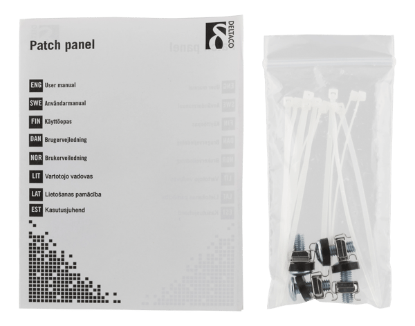 10" patch panel, 12xRJ45, Cat6, 1U, Krone LSA, unshielded