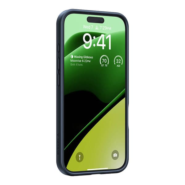Torras Ostand Pro-deksel til iPhone 16 Plus (svart)