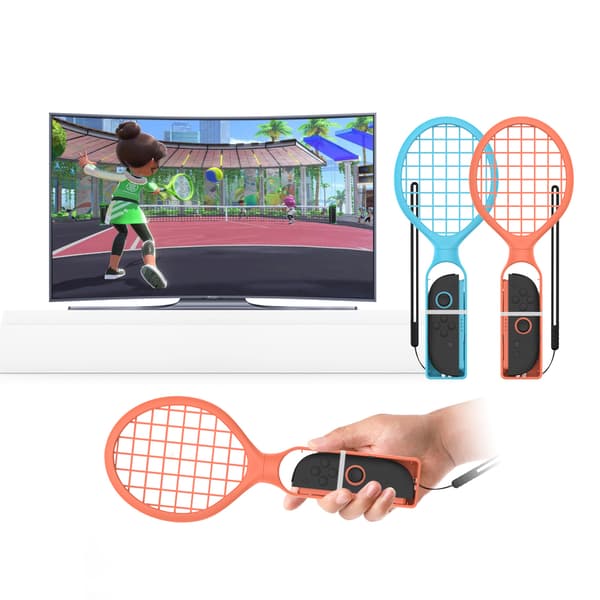 Förbättra ditt spel: SWITCH 2 Tennisracketset - Blå & Orange