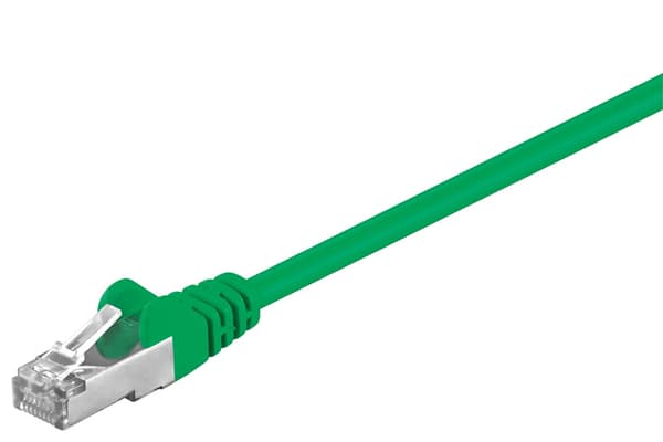 Patchkabel CAT 5e, SF/UTP, Grön, 1,5 m
