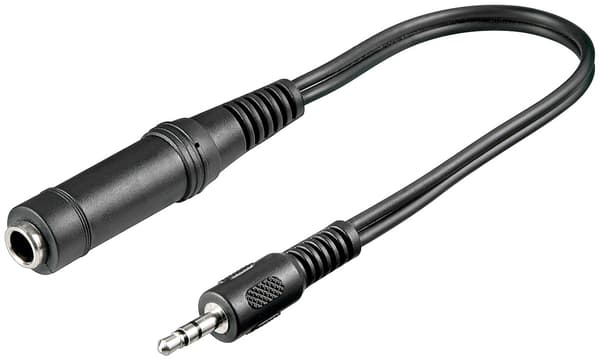 Hovedtelefonadapter, 3,5 mm stik til 6,35 mm jack