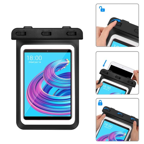 Vandtæt etui til 7,9 tommer tablet Sort