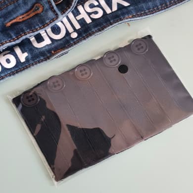 Elastisk midjeförlängare 83 mm 5-pack Black