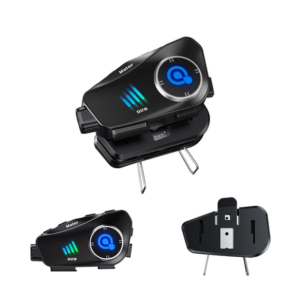 Hjälm Bluetooth Headset 2-i-1 Soft+Hard Mic, Svart