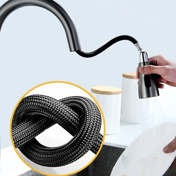 Kjøkkenkran med dobbel blad og 3 spraymoduser
