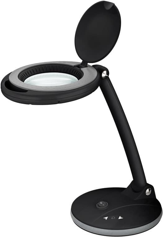 LED-luplampe med fod, 6 W, sort