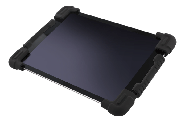 Case in silicone for 7-8" tablets, stand, black