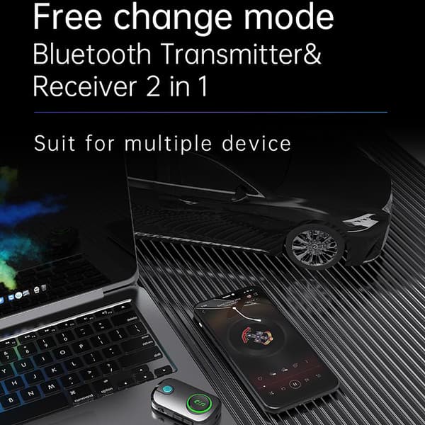 Bluetooth trådløs sender / mottaker, handsfree AUX