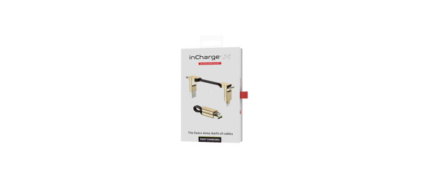InCharge X, 100W, USB-C/Lightning/M.USB, 7cm, M.beige