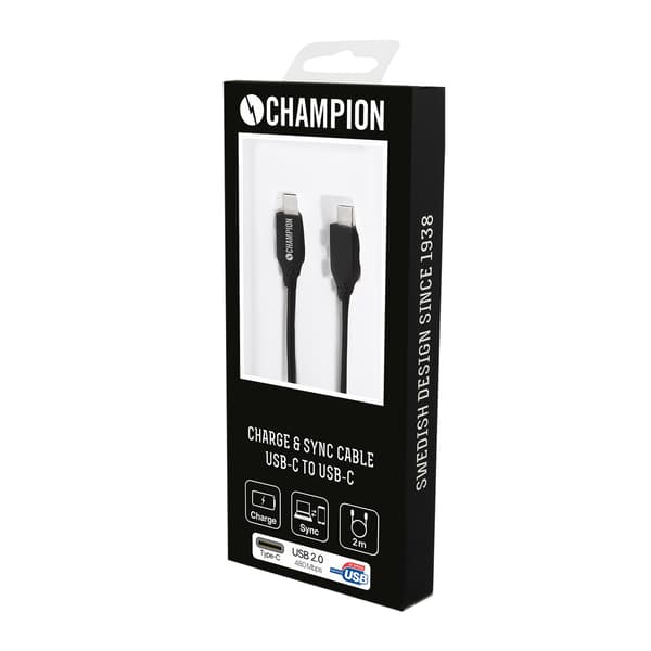 USB-C-kaapeli 60W 2m musta