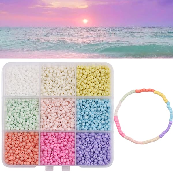9-ruudukon lasihelmisetti Multicolor1