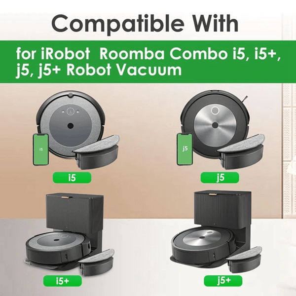 Tilbehør til iRobot Roomba Combo i5/i5+/J5/J5Plus robotstøvsuger