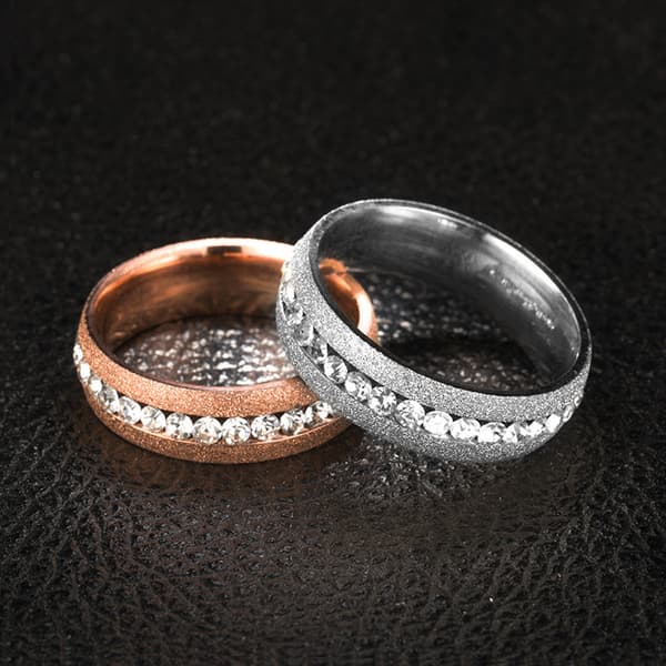 Elegant ring Titanium stål Silver 17.4 mm