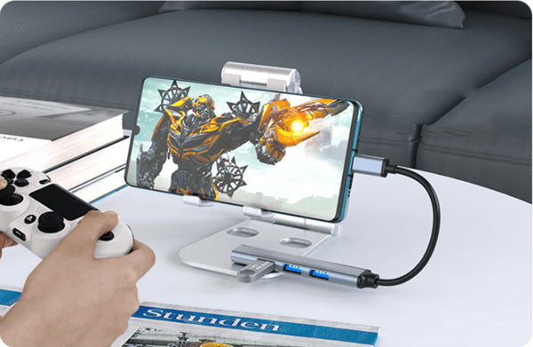 USB-Hubb, USB-C med 4 USB-portar, 5 Gbps