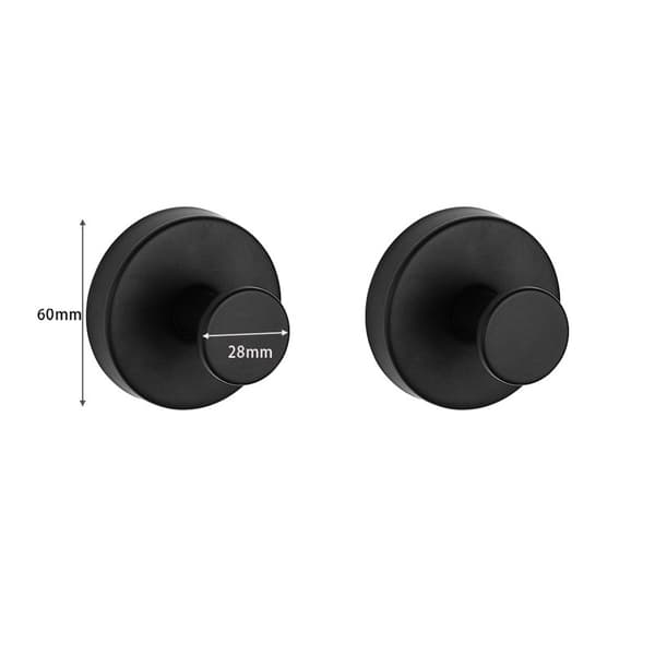 Kroge med sugekop, 2 stk Black