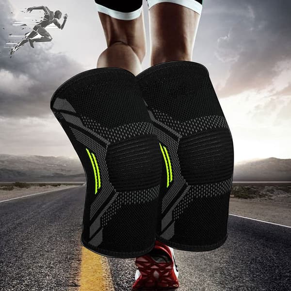 Nylon sportknäskydd 1 par Green S