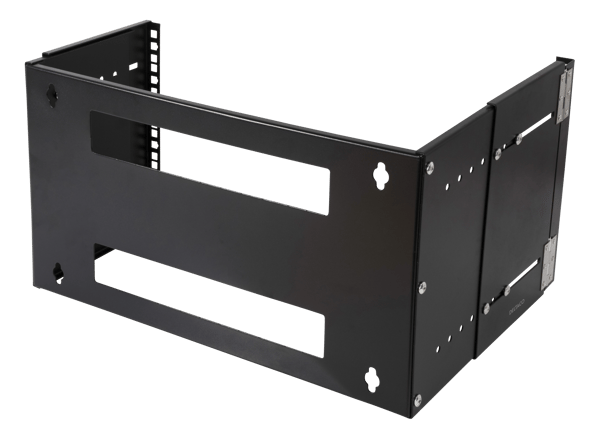 19" wall mount adjustable depth, 6U, 35kg load, steel, kit