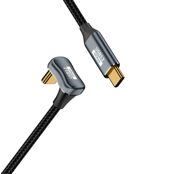 Full-Function GEN2 U-formet USB-C til USB-C datakabel 10Gbps, 100W PD, 4K@60Hz, aluminiumlegering og nylon, 0.5/1/1.5/2m 2 m