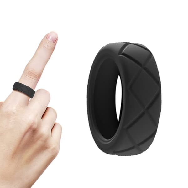 Ringbeskyttelse til Oura Ring Gen 3 - Gennemsigtig silikonebeskyttelse til smart ring Black S