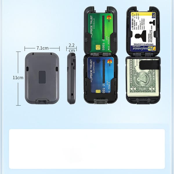 Metallkortholder med RFID-blokkering Black