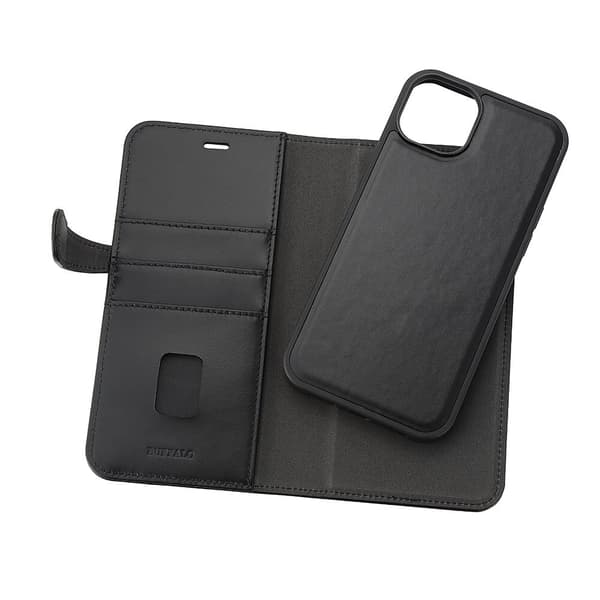 2in1 Leather 3 card MagSeries iPhone 15 Plus Black