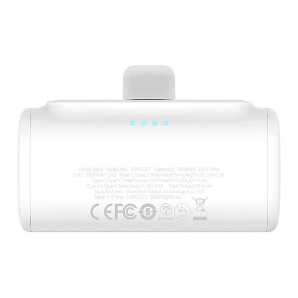 Powerbank Baseus Compact 5000mAh, 20W, USB-C (dobbelt)
