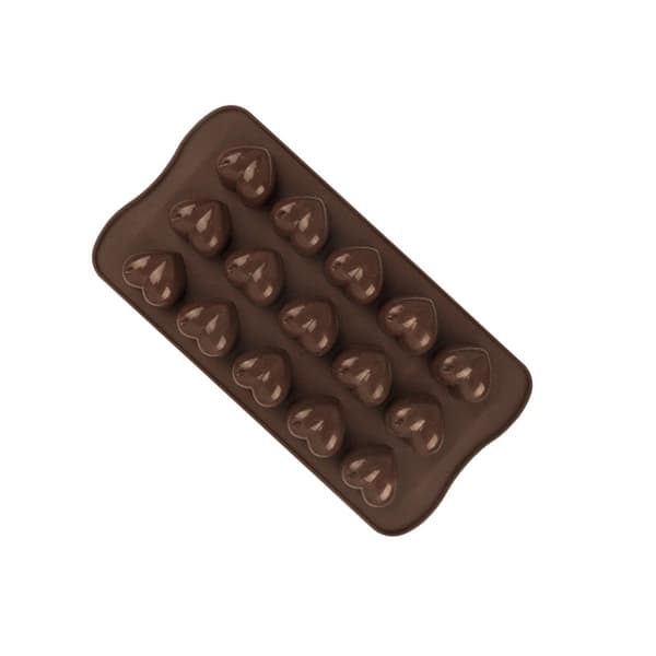 2-delt silikone hjerteformet chokoladebageform - perfekt til gør-det-selv godbidder
