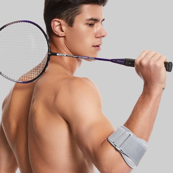 Albuebeskyttelse med nylon-velcrolukning Grey