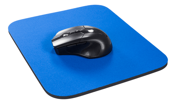 Mouse pad, fabric-covered rubber, 6mm blue