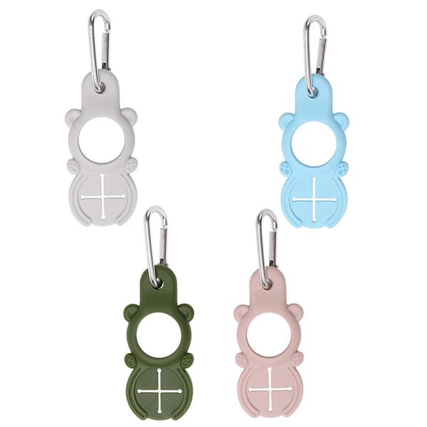 Praktisk Silikon Vattenflaska Bärklämma - 4-pack MultiColor