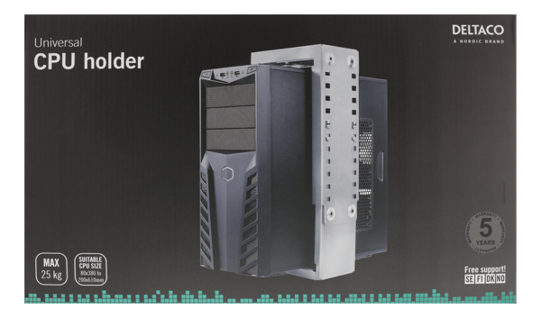 Computer holder for mounting under the table/on wall, silver