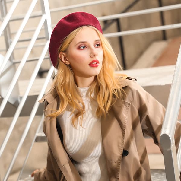 Cashmere Beretti DarkRed