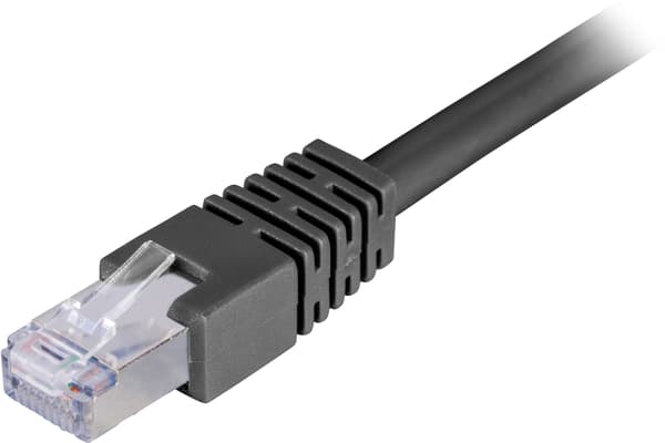F/UTP Cat6 patch cable, 50m, 250MHz, Delta, LSZH, black