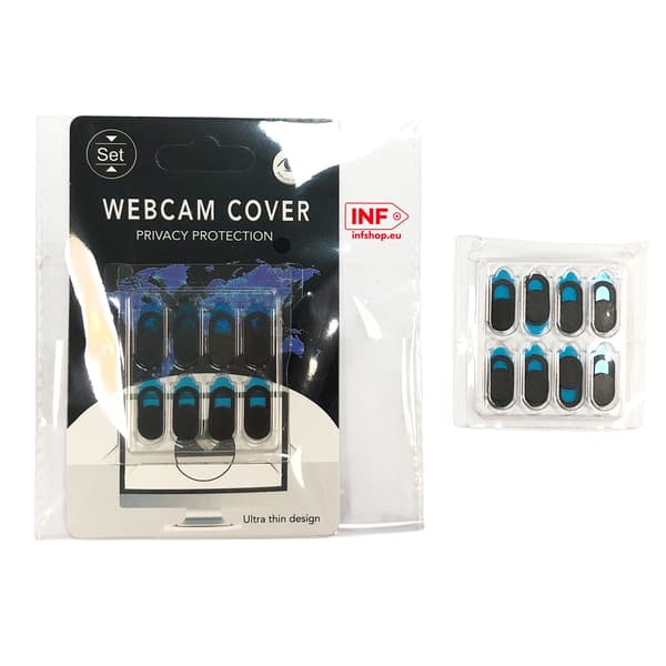 Webcam privatlivsbeskyttelse Black 8-pack