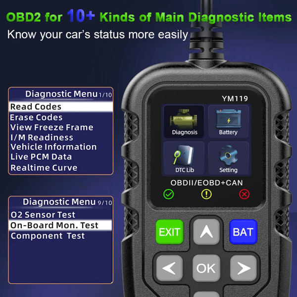 OBD2 Diagnostikverktyg - Fordonskodsläsare