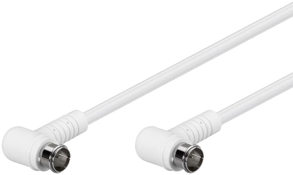 Vinklet SAT -antennekabel (80 dB), 2x skjermet