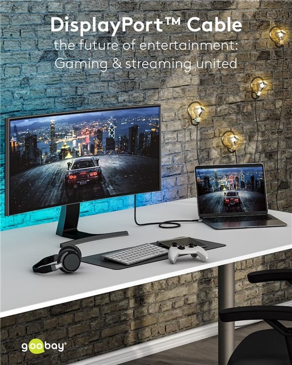 DisplayPort™-kabel, 8K @ 60 Hz