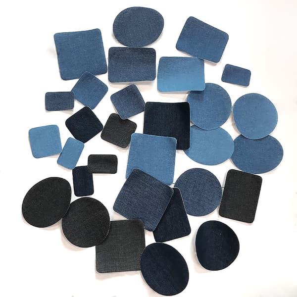 Strykelapper for dongeri 30 stk DenimBlue