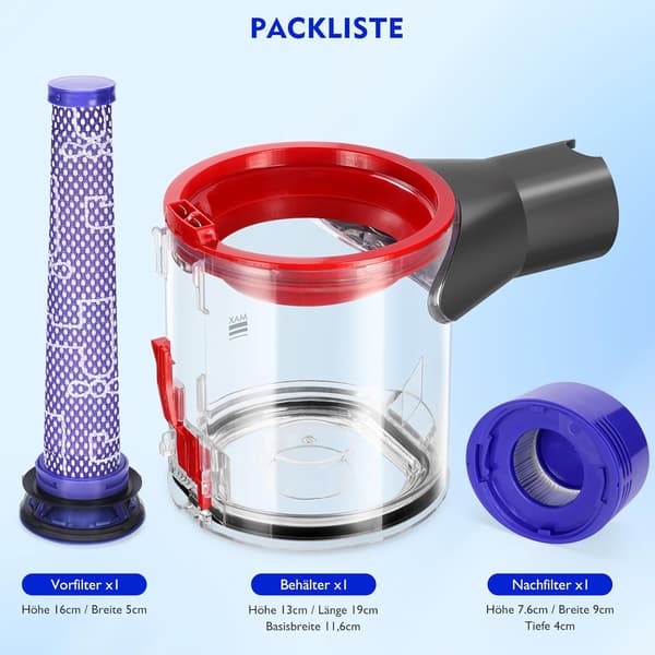 Dyson V8 -pölysäiliön säiliö suodattimen vaihdolla