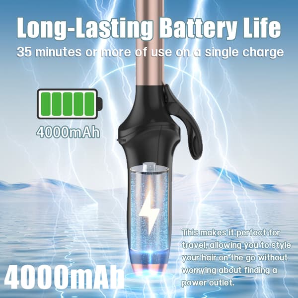 Ladattava johdoton kiharrin AE-522A