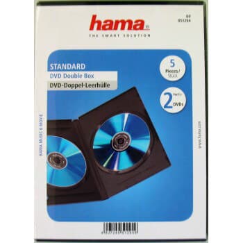 DVD-box Dubbel Svart  5-pack