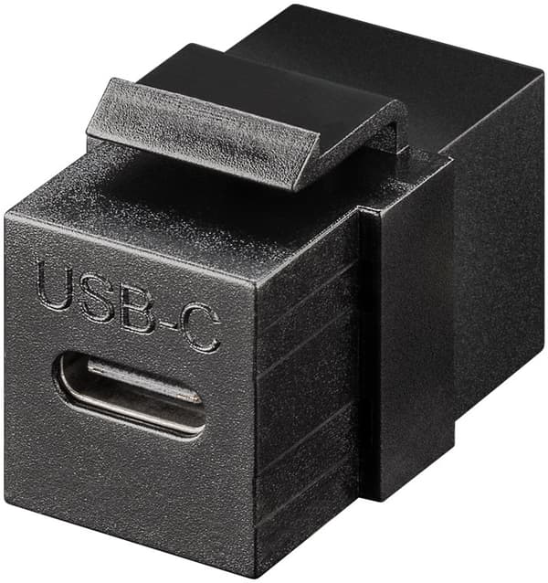 Keystone-modul USB-C™-stik, USB 3.2 Gen 2 (10 Gbit/s), sort